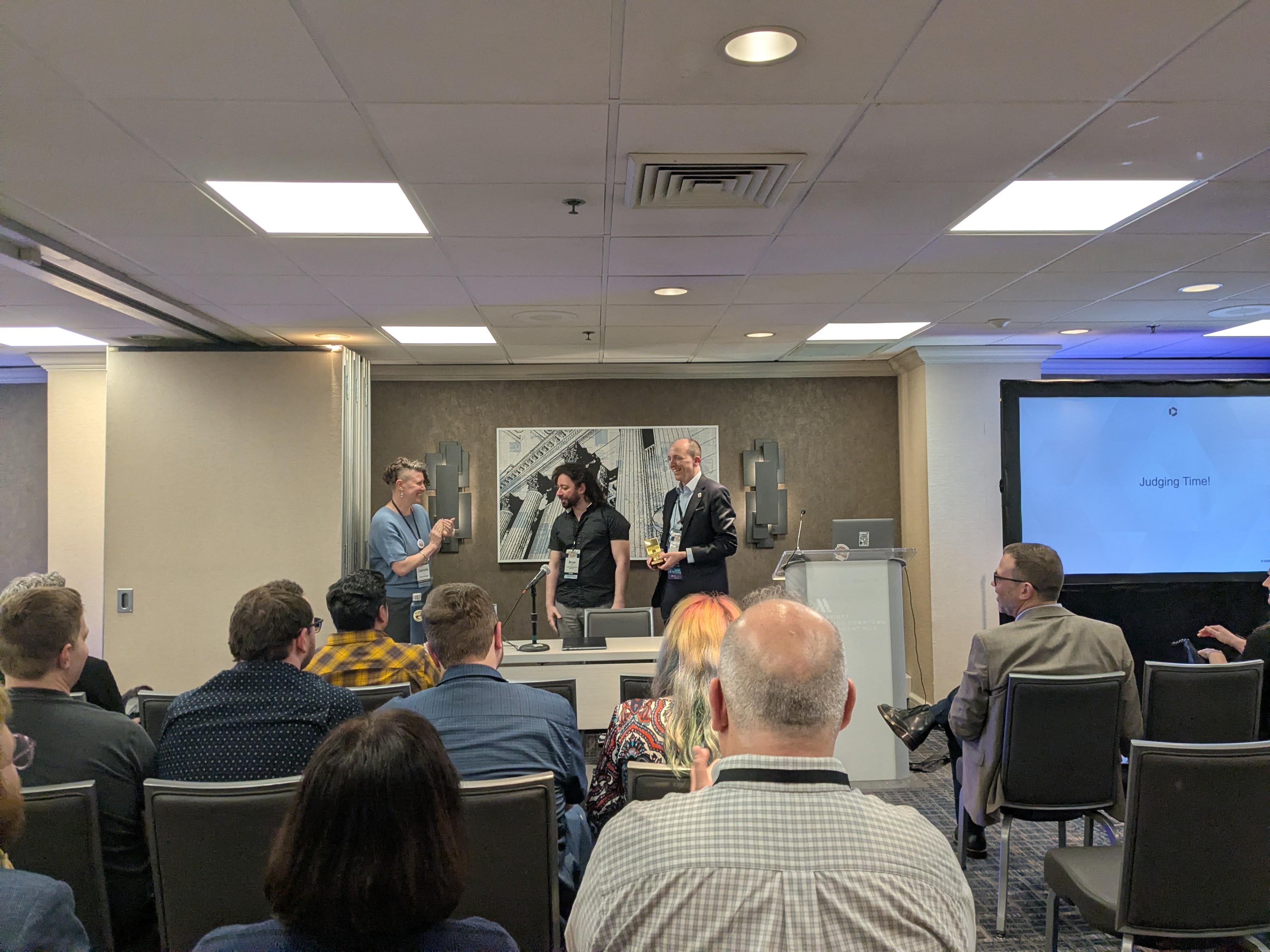 Hackathon award presentation